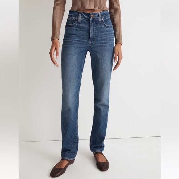 Madewell Denim - Madewell The Perfect Vintage Jean High Rise Distressed Medium to Dark Wash